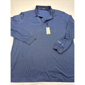 SHIRT GOLF POLO Carnoustie Mens  XL  L/S GEOMETRIC PATTERN NWT